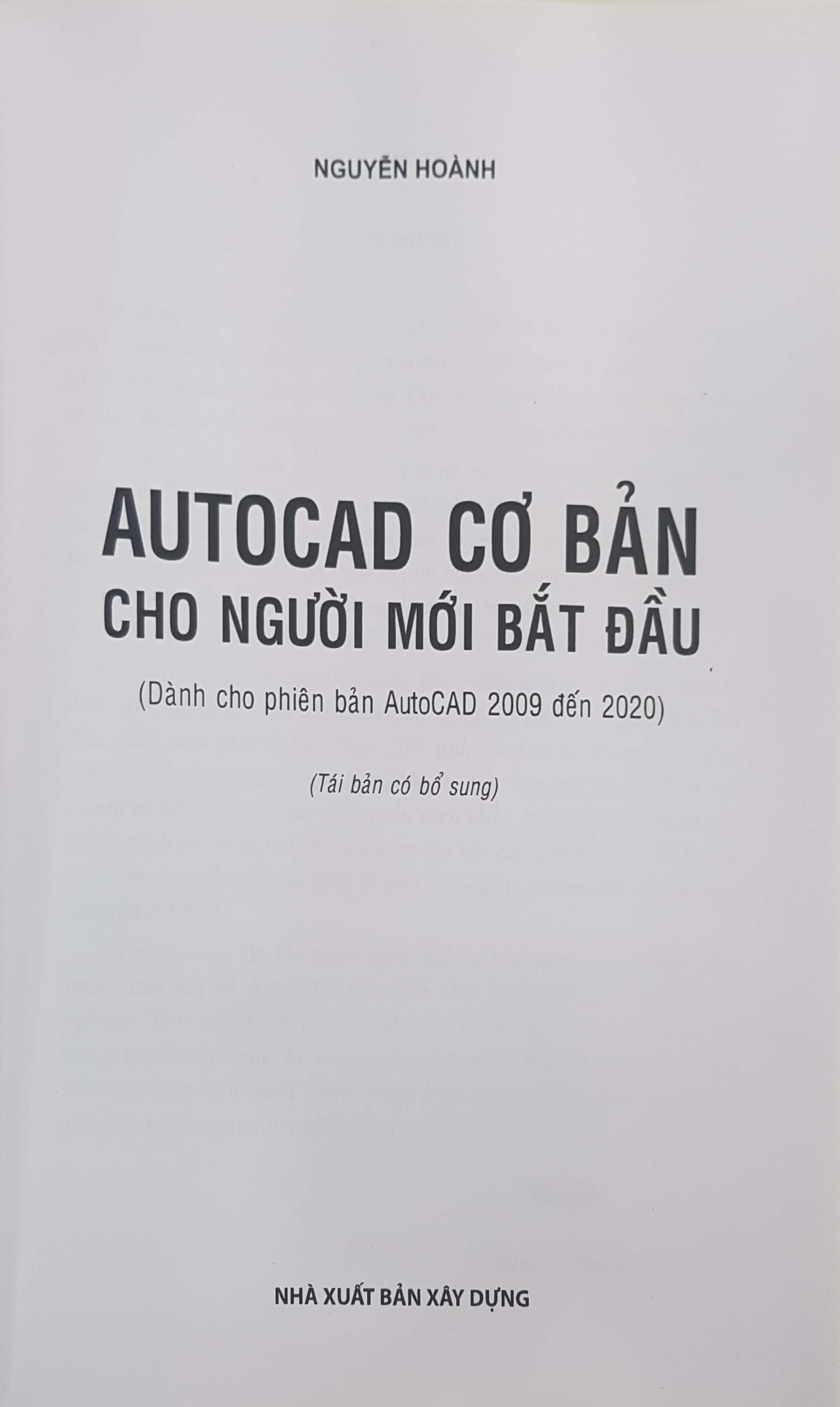 Benito - Sách - AutoCAD cơ bản cho người mới bắt đầu - NXB Xây dựng