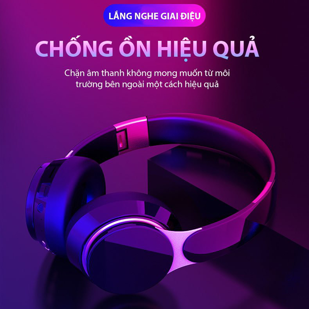 Tai Nghe Chụp Tai Smart Headphone T7 Tai Nghe Bluetooth Chụp Tai Có Mic Chơi Game Lắp Được Thẻ Nhớ Tương Thích Với Máy Tính Điện Thoại Có Thẻ Nhớ Pin Trâu Âm Bass Cực Chất - ML024