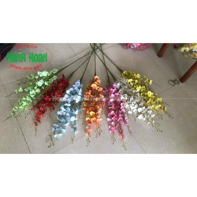 Cành hoa Lan vũ nữ 8 nhánh dài 105cm hàng loại 1- Hoa lụa cao cấp