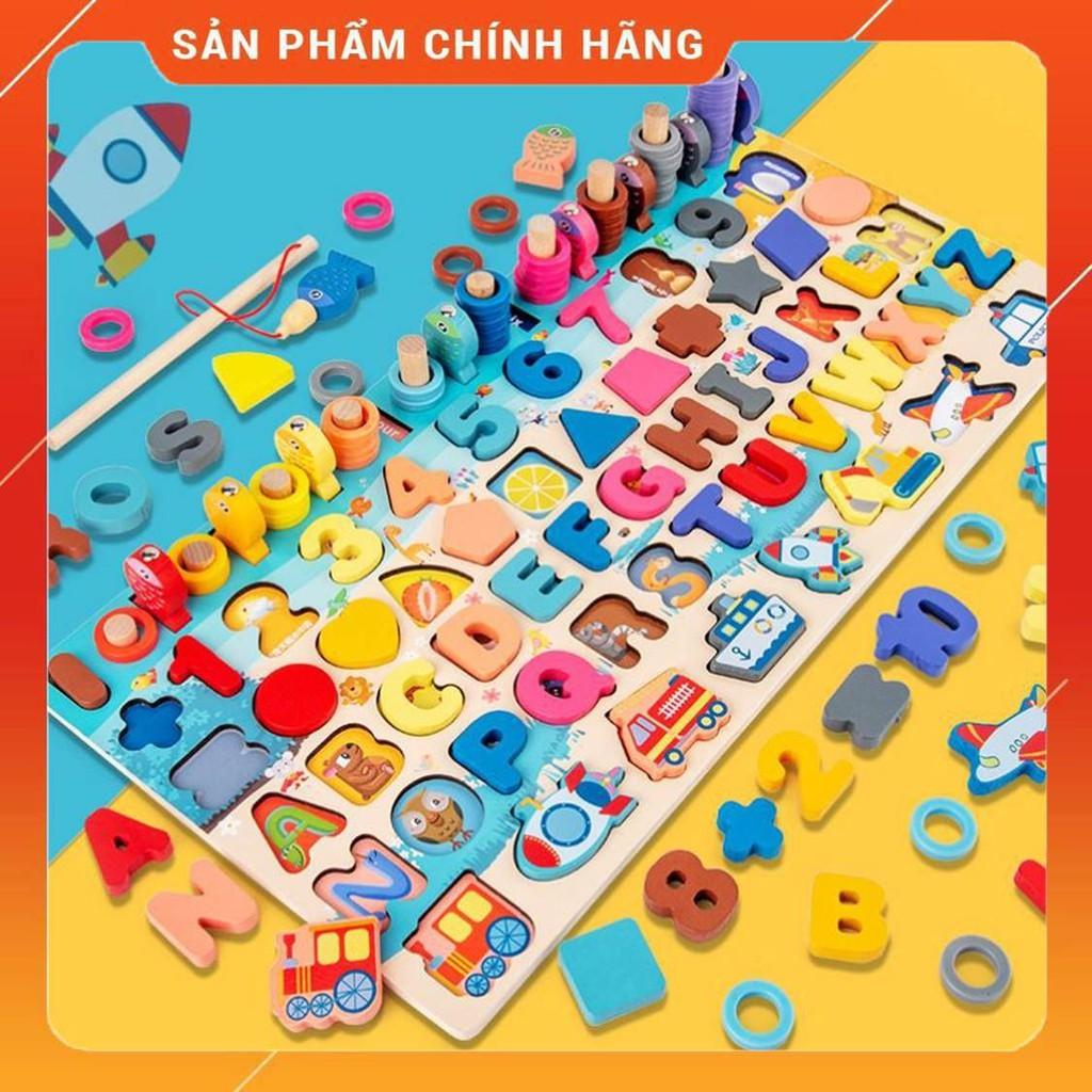 Bộ Đồ Chơi Câu Cá Và Ghép Số Học Đếm 62 Chi Tiết – Đồ Chơi Bảng Gỗ Thông Minh Giúp bé Phát Triển Trí Tuệ