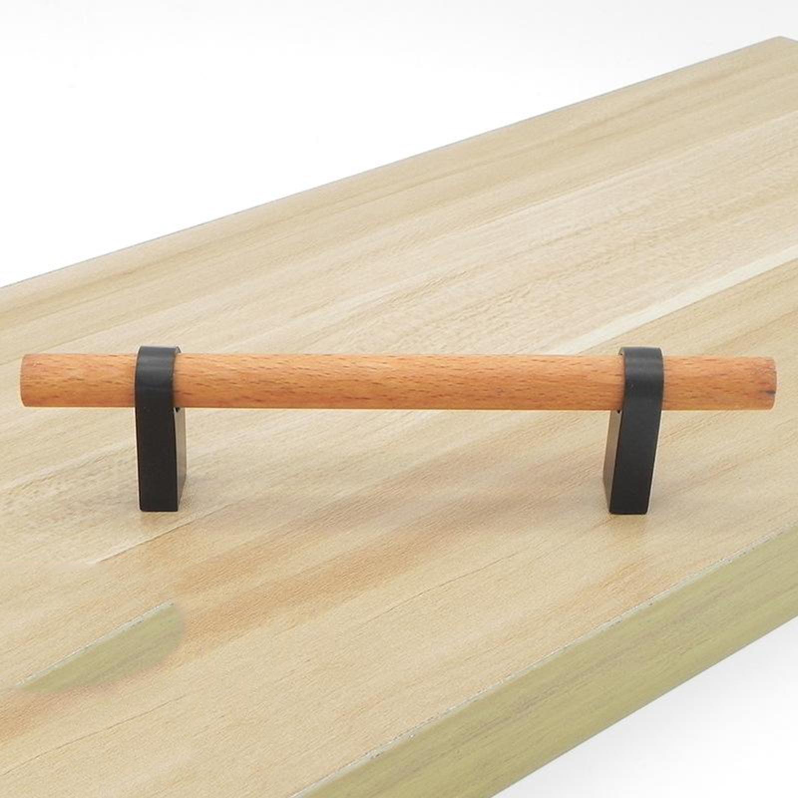 4X Modern Simple and Stylish Solid Wood Handles for Cabinets Furniture Wardrobe