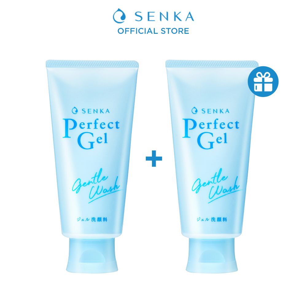 Gel rửa mặt dịu nhẹ Senka Perfect Gel Gentle Wash 100g x 2