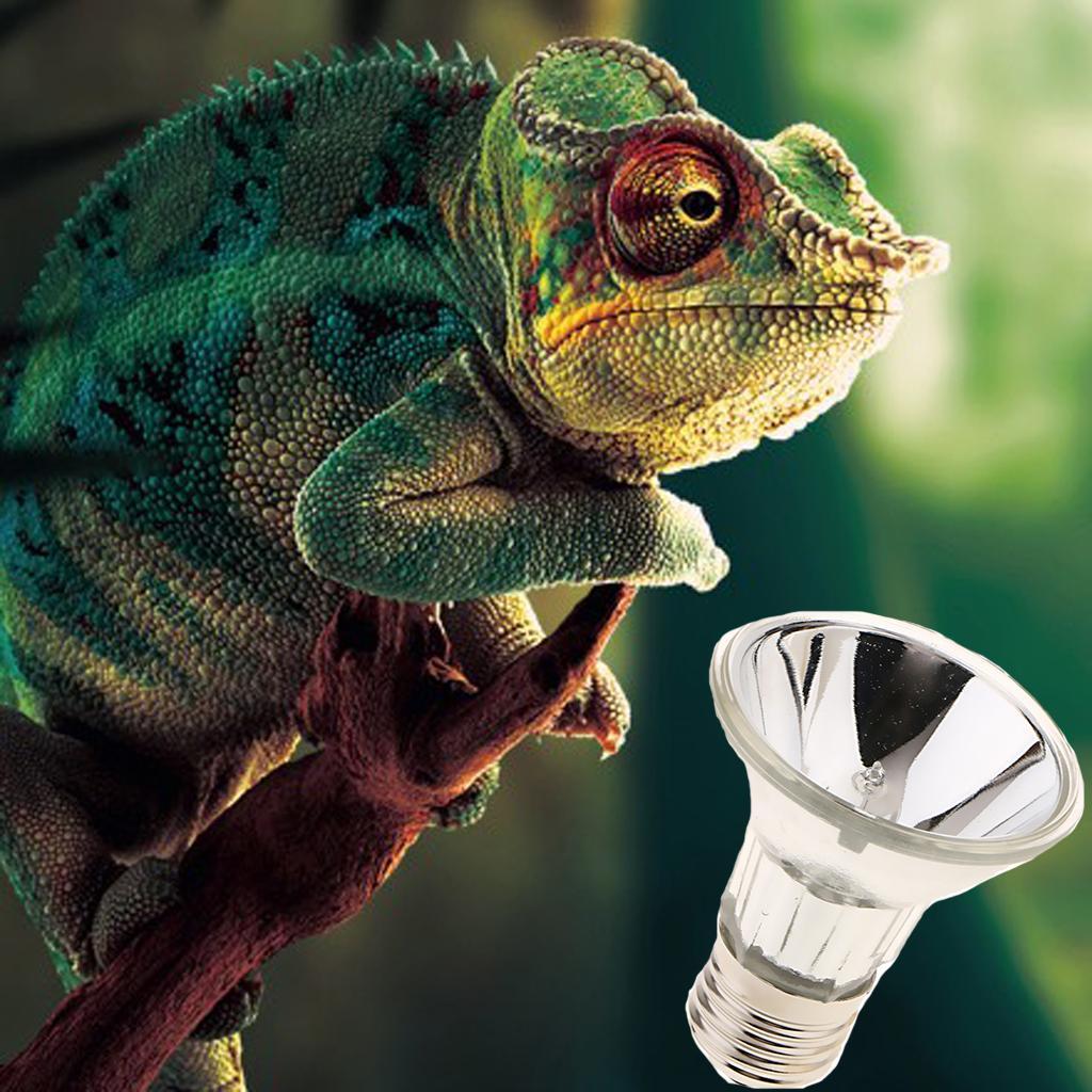 2pcs Reptile Tortoise Amphibian UVA UVB Heat Light Infrared Baking Spot Lamp