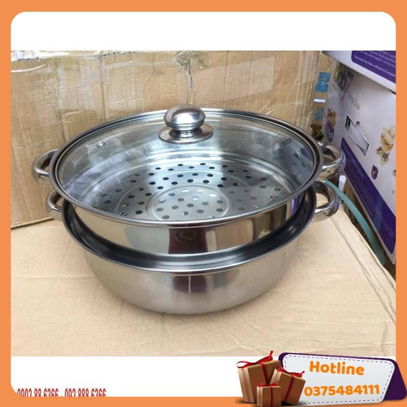 Nồi Hấp Inox 2 Tầng Pot Size 28Cm - Hàng Loại 1