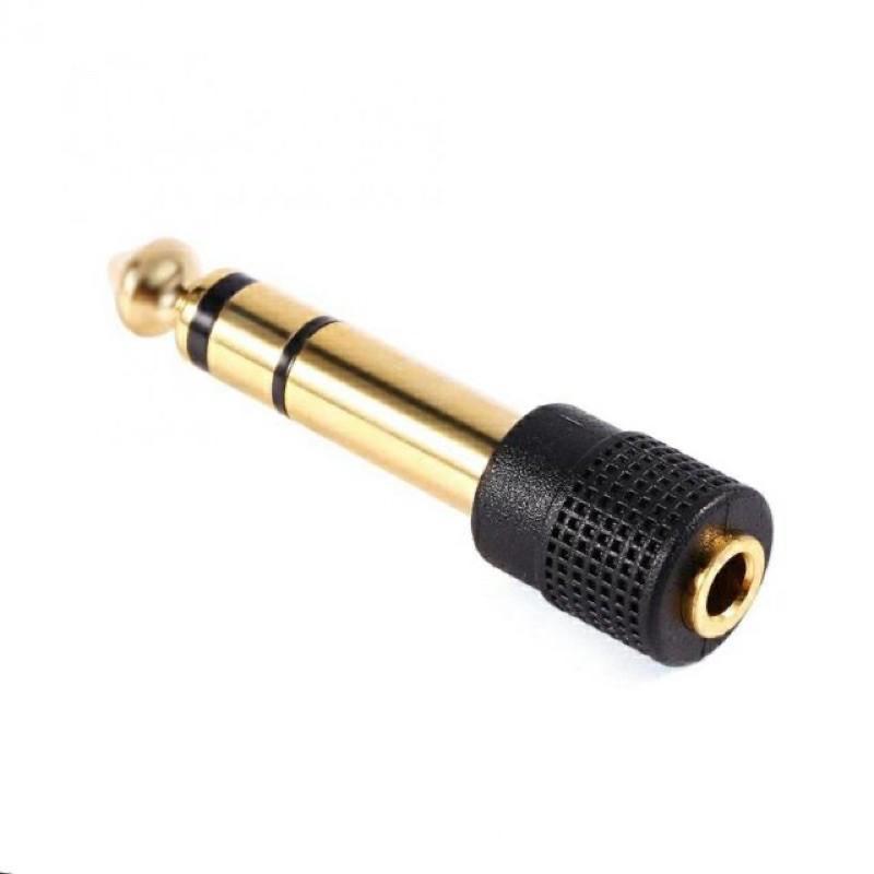 Đầu chuyển đổi rắc cắm âm thanh nổi dùng cho máy tính âm ly từ 6.35mm sang 3.5mm