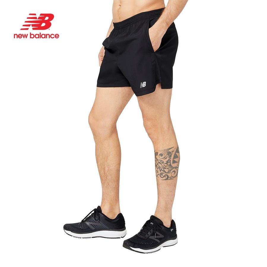 Quần ngắn thể thao nam New Balance APP RUNNING SHORTS M BLACK - AMS23228BK (form châu á