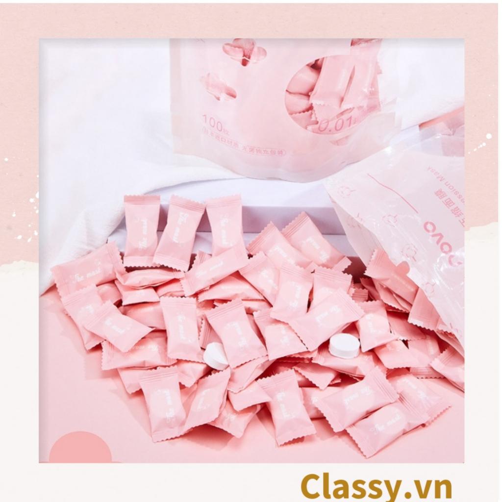 Khăn giấy nén Classy , mặt nạ nén chất liệu Cotton, bỏ túi du lịch tiện lợi THE MASK PK952