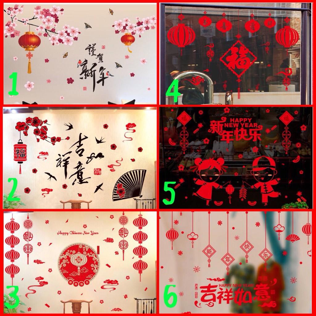 Decal trang trí tết - Nhiều mẫu KHÁCH TỰ CHỌN