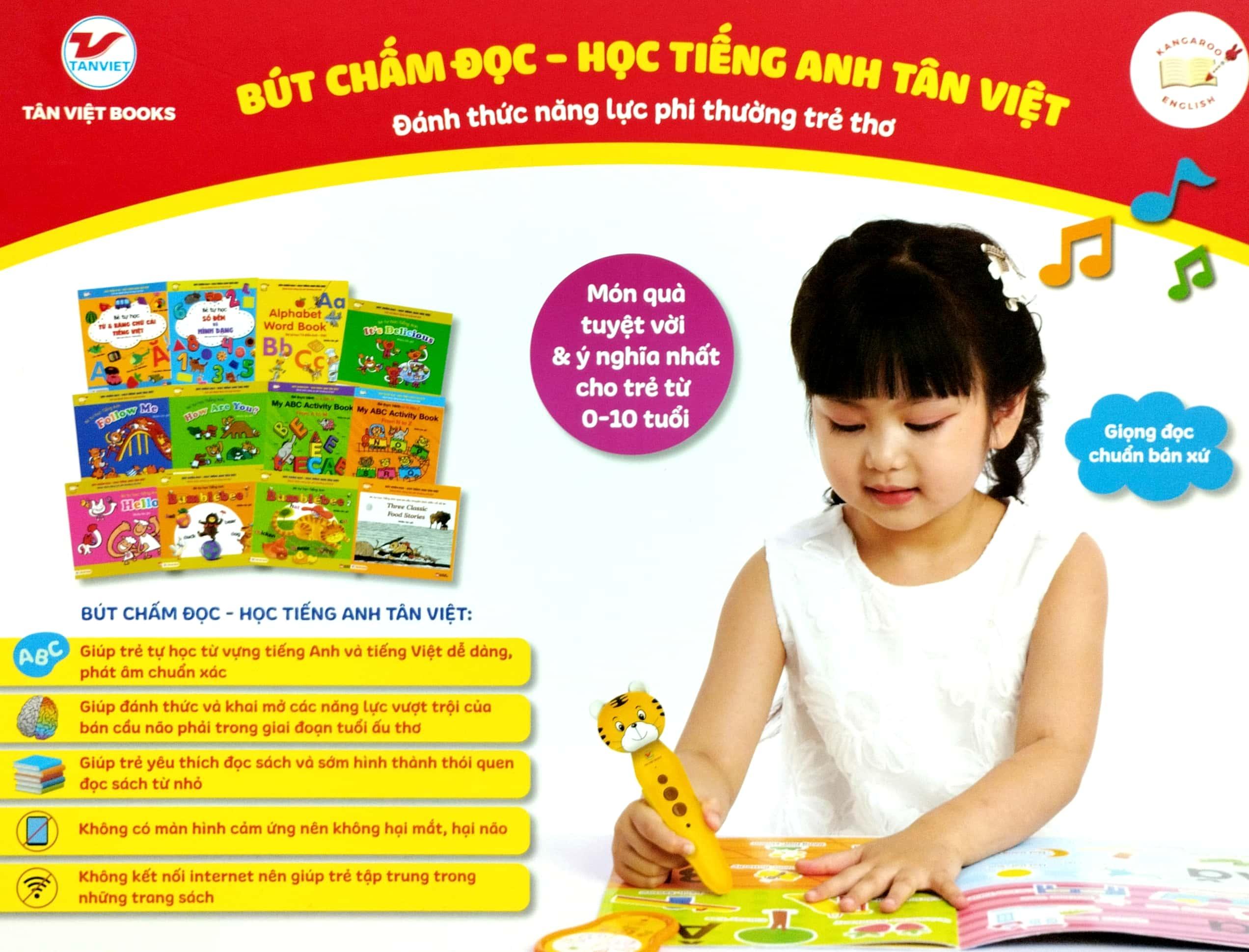 Bút Chấm Đọc-Học Tiếng Anh - Đánh Thức Năng Lực Phi Thường Từ Trẻ Thơ - Bút Hình Hổ (Dành Cho Trẻ Từ 0 Đến 10 Tuổi)