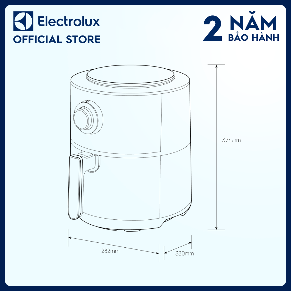 Nồi chiên không dầu Electrolux 3L Explore 6 E6AF1-220K, Món ngon không cần dầu, dễ dàng vệ sinh [Hàng chính hãng]