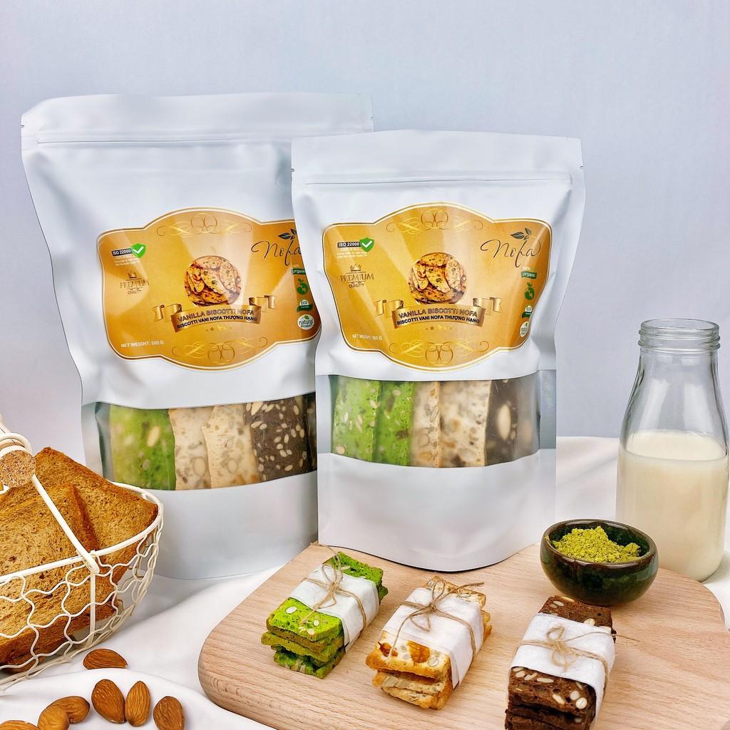 Bánh BISCOTTI Nguyên Cám Không Đường 3 VỊ by NoFa - Bánh Ngũ Cốc Ăn Kiêng Healthy