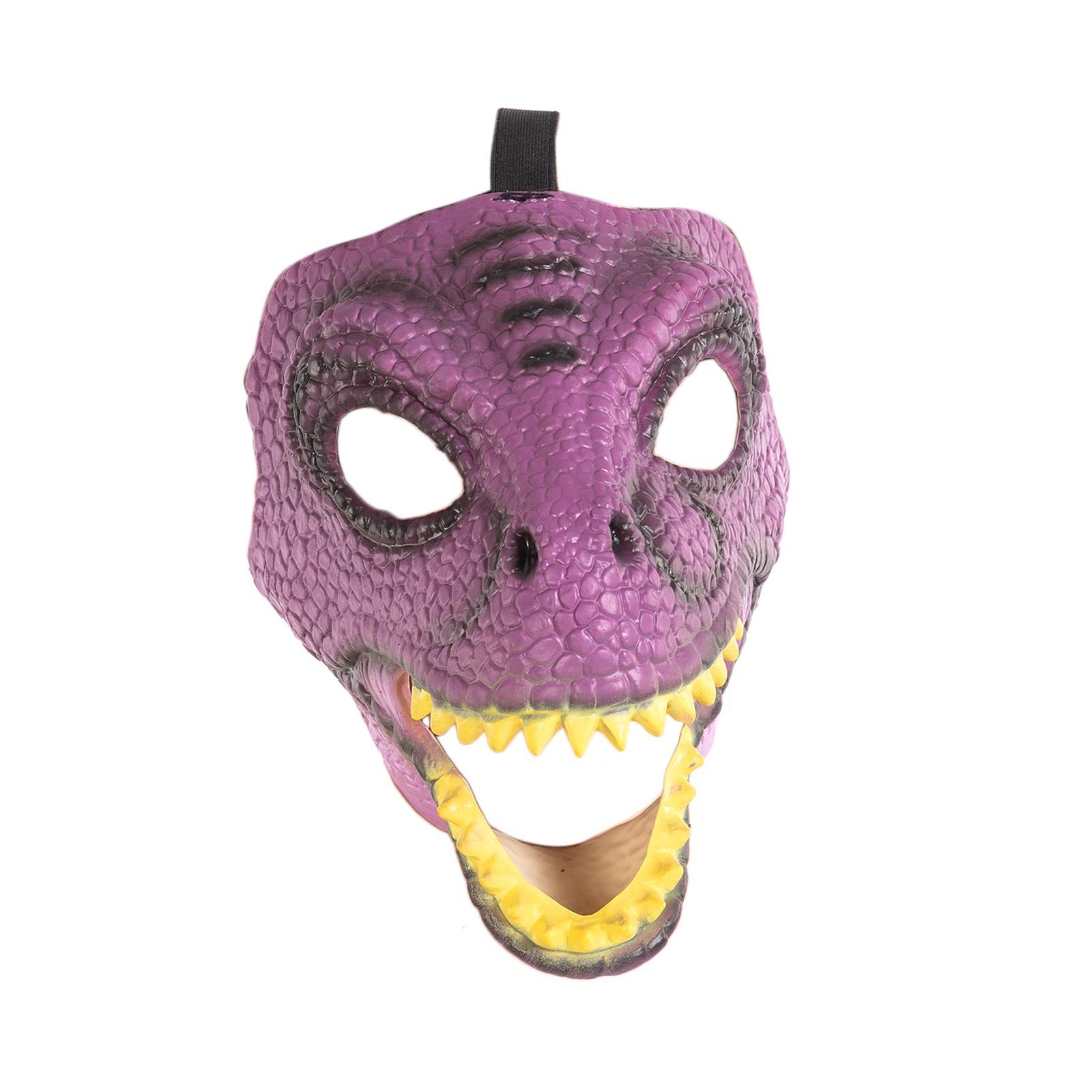 3D Dinosaur Latex Dragon Movable Jaw Headgear Scary Props Creative Halloween Animal for Role Play Theater Party Supplies