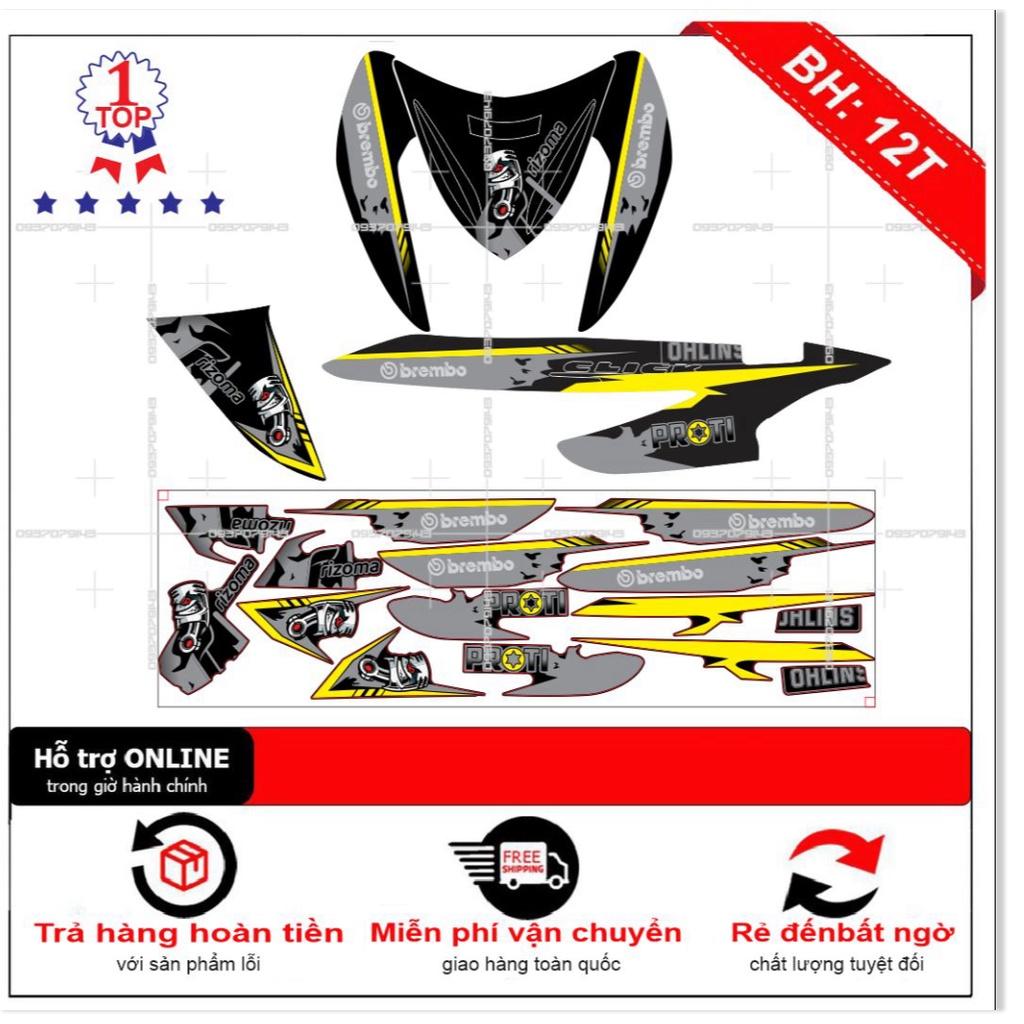 Tem rời Click 110 pittong đen