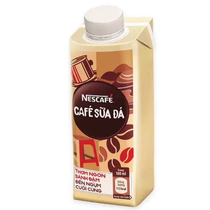 [MUA 1 TẶNG 1 - Cà phê uống liền vị Latte lốc 6 hộp] Cà phê uống liền NESCAFÉ - CÀ PHÊ SỮA ĐÁ - lốc 6 hộp x 180ml