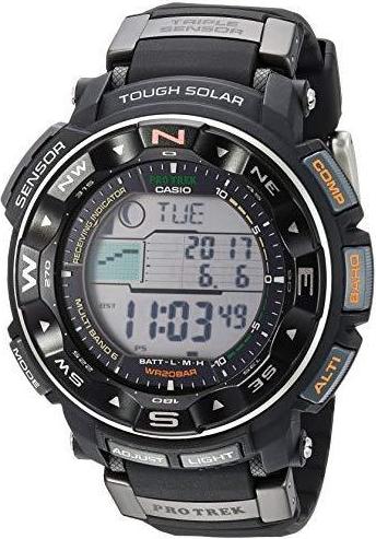 Casio Men's Pro Trek PRW-2500R-1CR Tough Solar Digital Sport Watch | Tiki