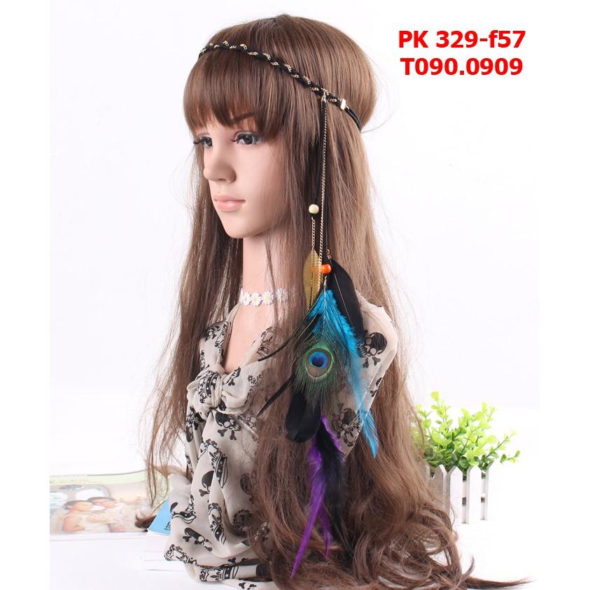 Cài tóc lông công