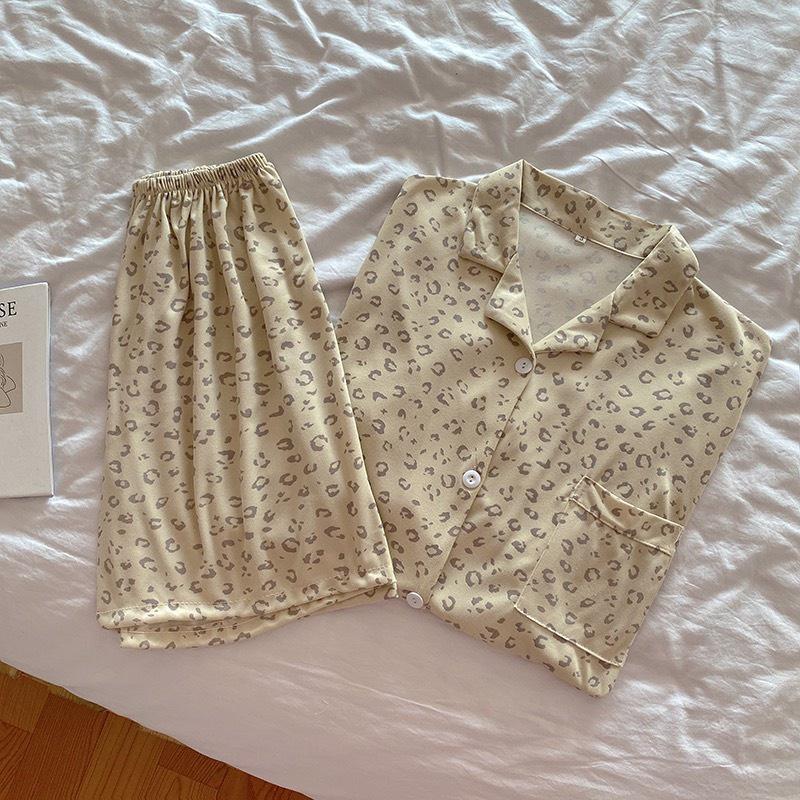 Bộ pijama short beo -- 33433