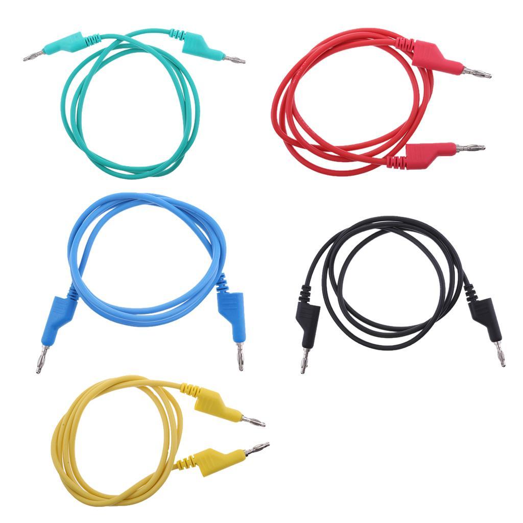 Silicone Test Lead 4mm Banana Plug Male Stackable to Banana Plug 1m Red