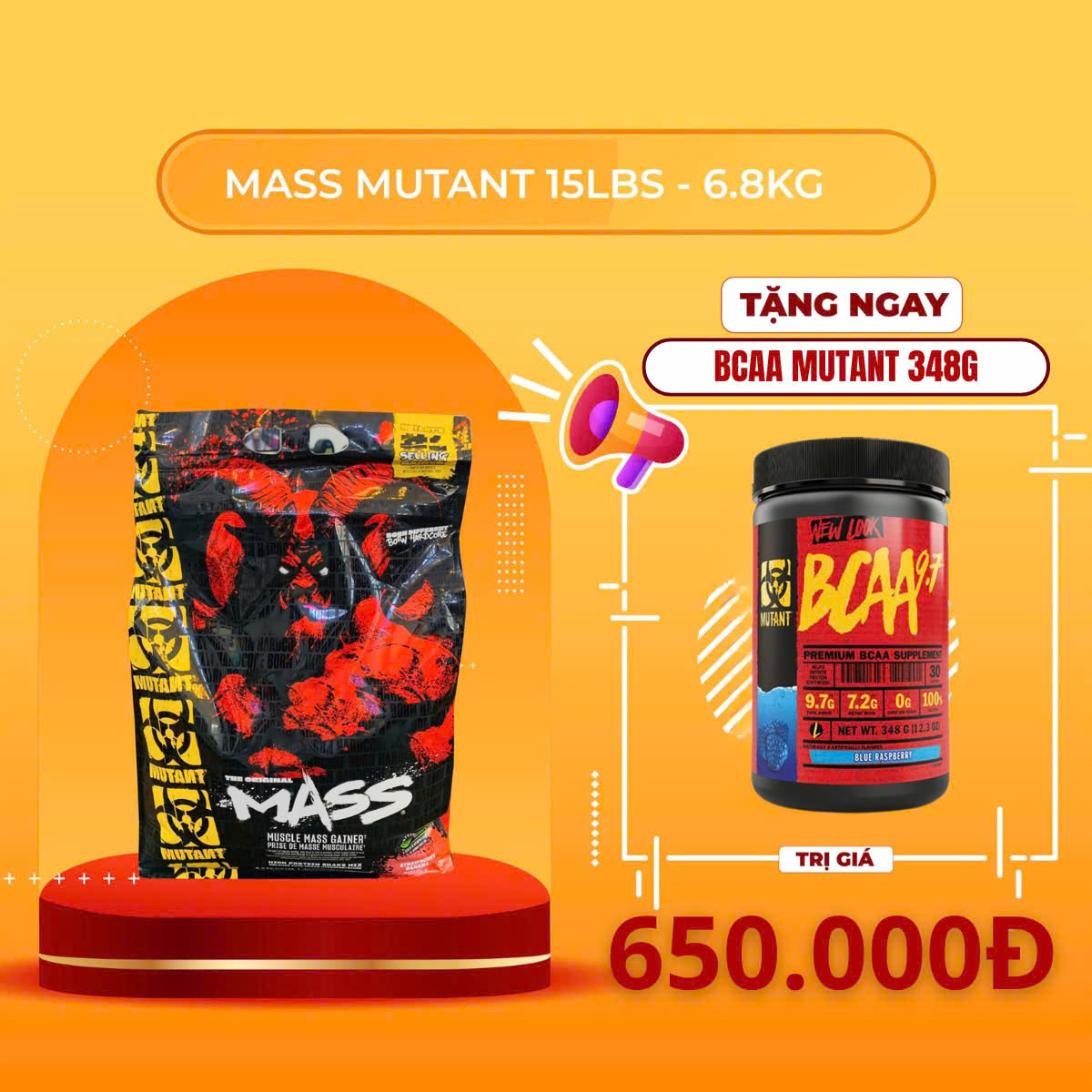 Sữa Tăng Cân MUTANT MASS 15Lbs (6.8 Kg)