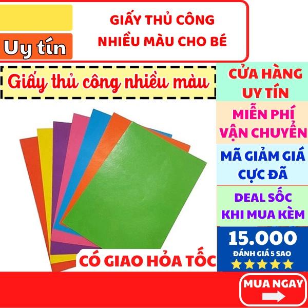 Giấy thủ công olympic thường dùng keo hồ nhiều màu có kẻ ô ly phù hợp cho học sinh tiểu học