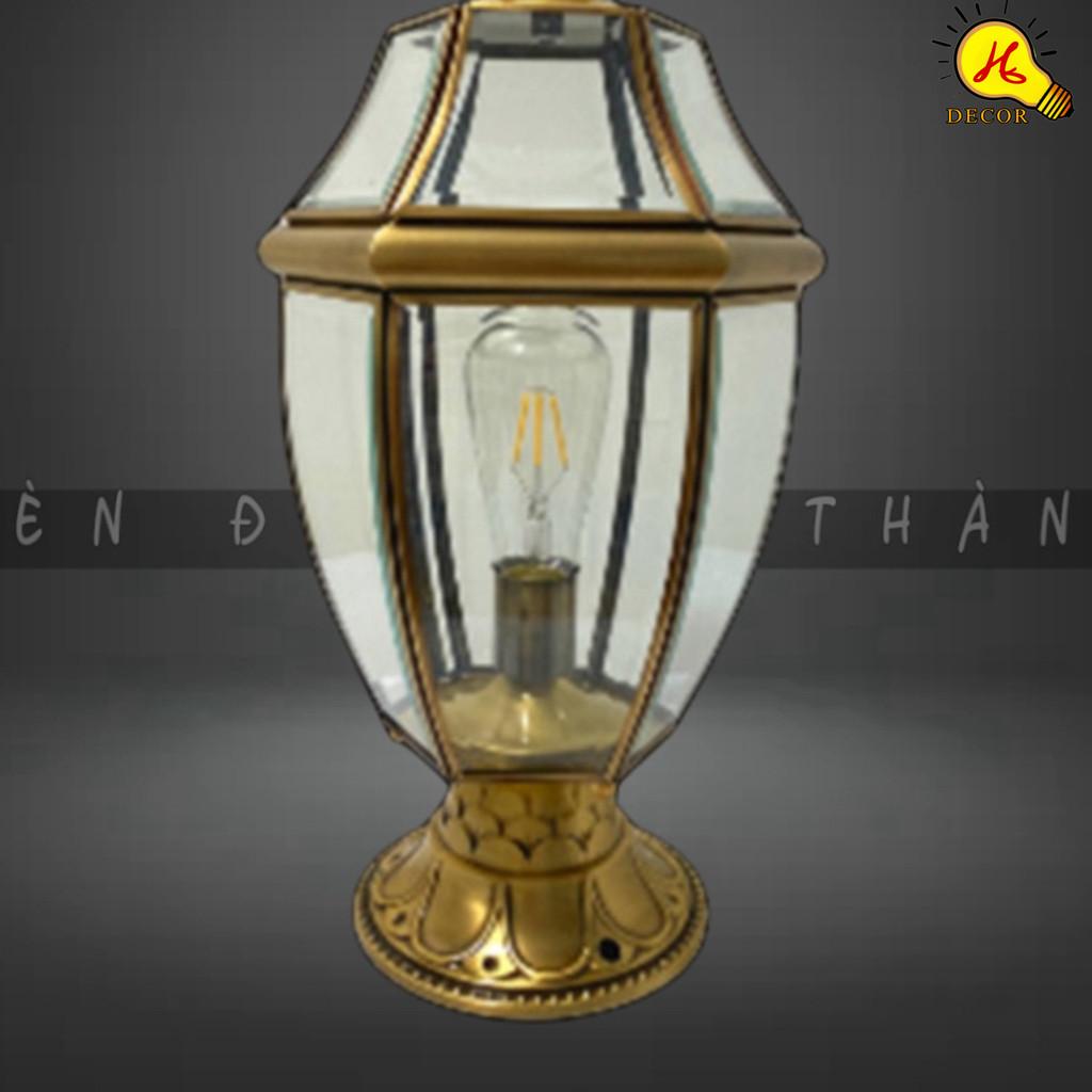 Đèn trụ cổng đồng HQ - mã TCD10 - ánh sáng vàng rõ nét, tiết kiệm điện năng, dễ lắp đặt, phù hợp mọi không gian HQ DECOR (HÀNG NHẬP KHẨU)
