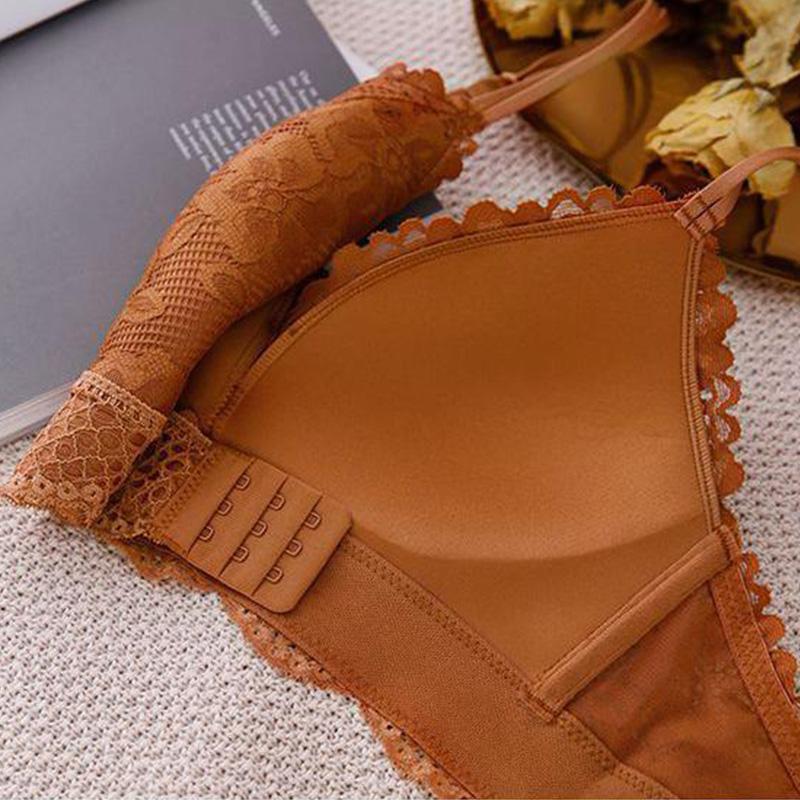 Mới Thoải Mái Dây Miễn Phí Bộ Áo Ngực Thêu Dệt Nữ Áo B C Ly Màu Trắng Bộ Đồ Lót Ren Mỏng Cotton Áo Ngực Gợi Cảm bộ Đồ Lót