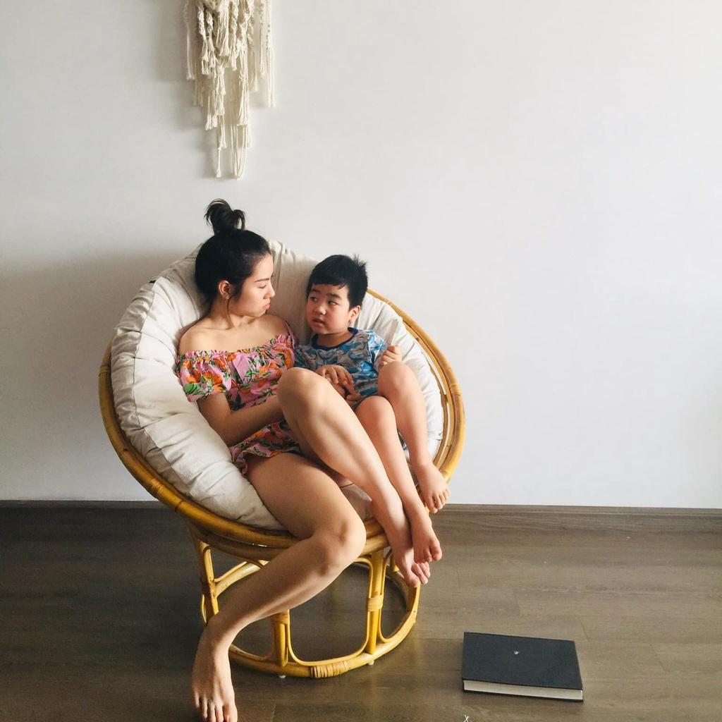 GHẾ THƯ GiÃN PAPASAN &quot;100CM&quot; KÈM VẢI BỐ CAO CẤP&quot; CAM KẾT MÂY 100%&quot; GHẾ LƯỜI, GHẾ CHO BÉ, GHẾ MÂY