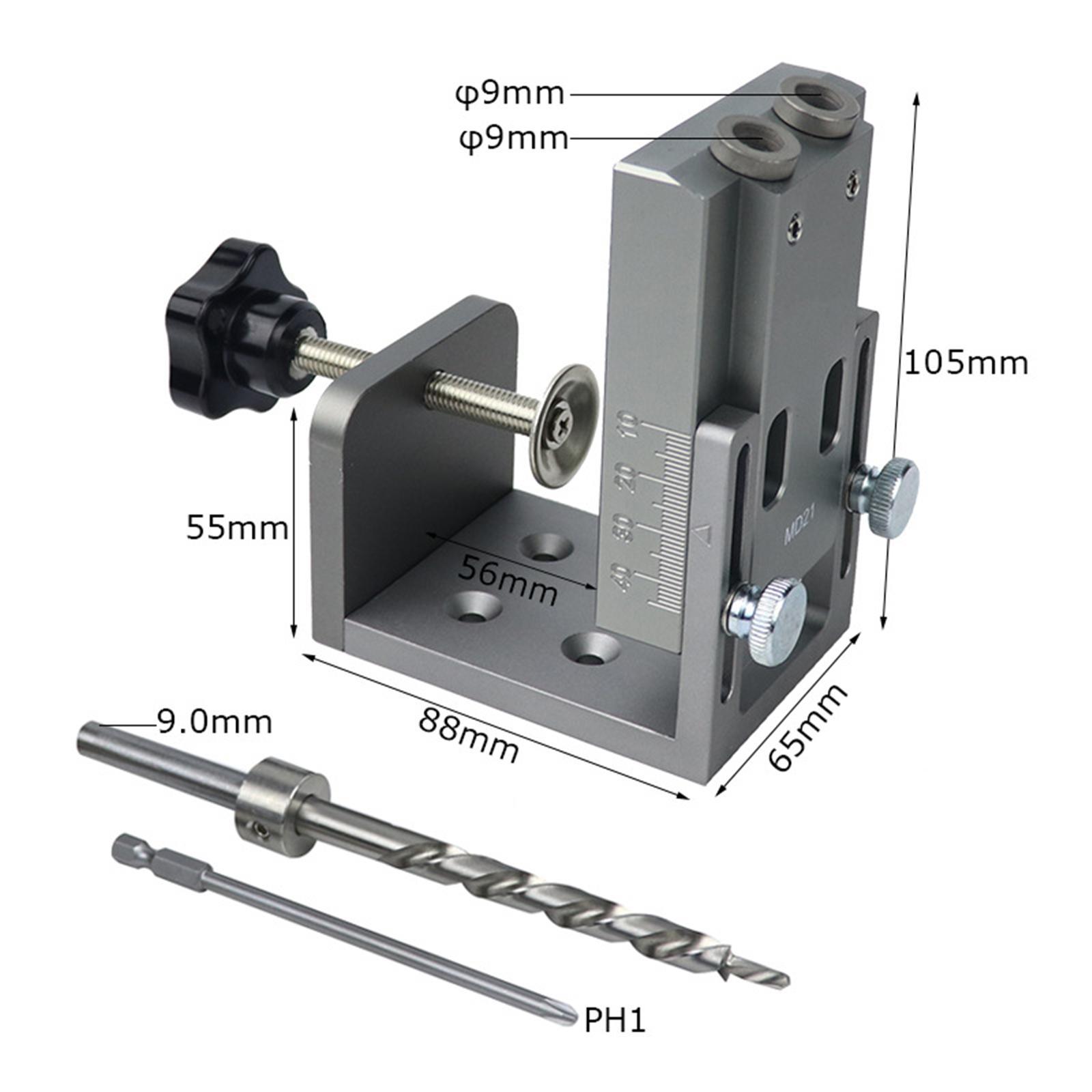 Hole Doweling Jig Adjustable Puncher Locator Hole Locator for Woodwork
