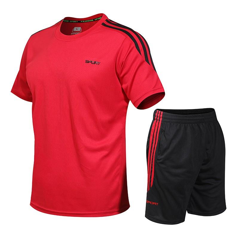 Bộ quần áo thể thao ngắn tay nhanh khô rộng rãi kích thước M-5XL