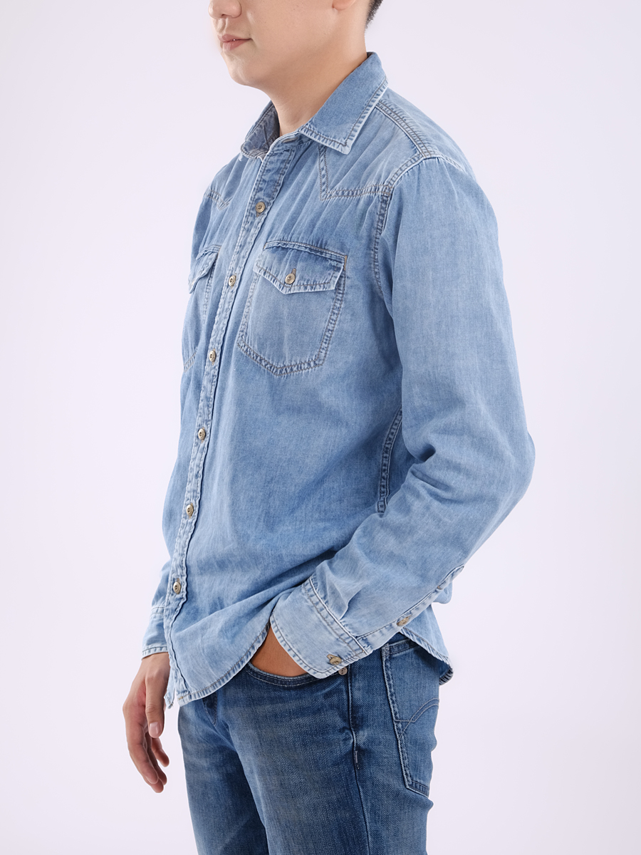 Áo sơ mi jeans nam dài tay MESSI MJB0102