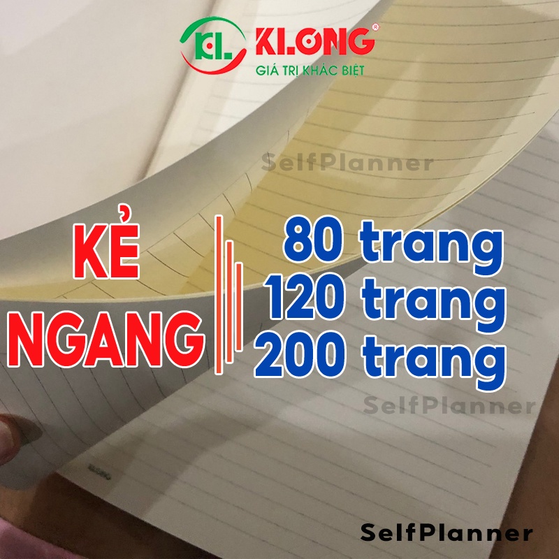 Vở caro Klong 200 trang, 120 trang, 80 trang A4, B5 kẻ ngang, dot grid (đủ loại