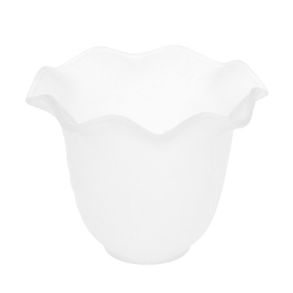 2pcs Replacement Ceiling Fan Chandelier Wall Light Frosted Clear Glass Shade