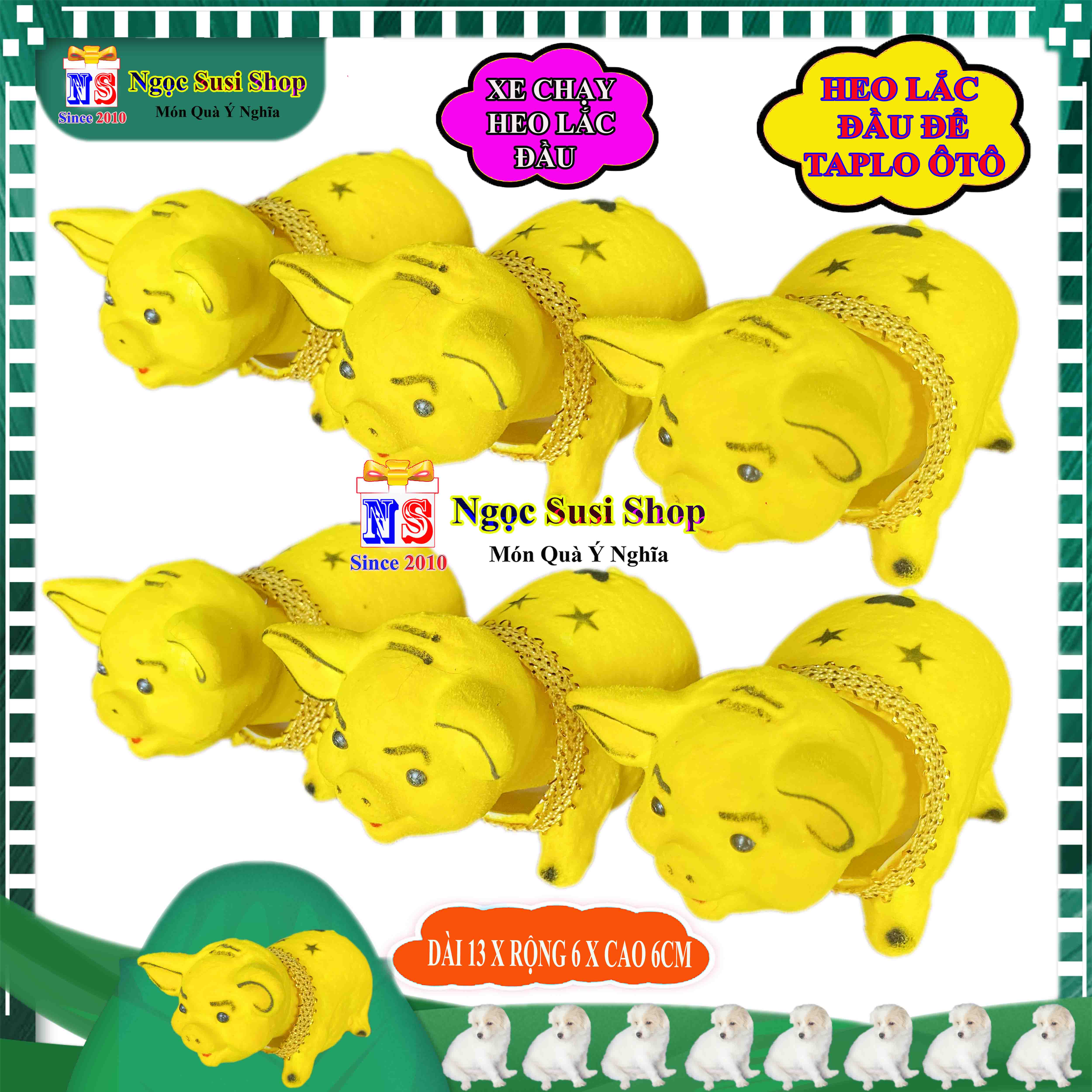 HEO LẮC LƯ ĐẦU ĐỂ TRANG TRÍ TAPLO Ô TÔ XE HƠI - CON HEO LẮC LƯ ĐẦU ĐỂ XE HƠI QUÁ ĐẸP