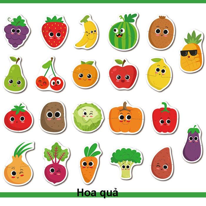 Bộ 24 tranh ghép hình gỗ - Bé phát triển tư duy logic