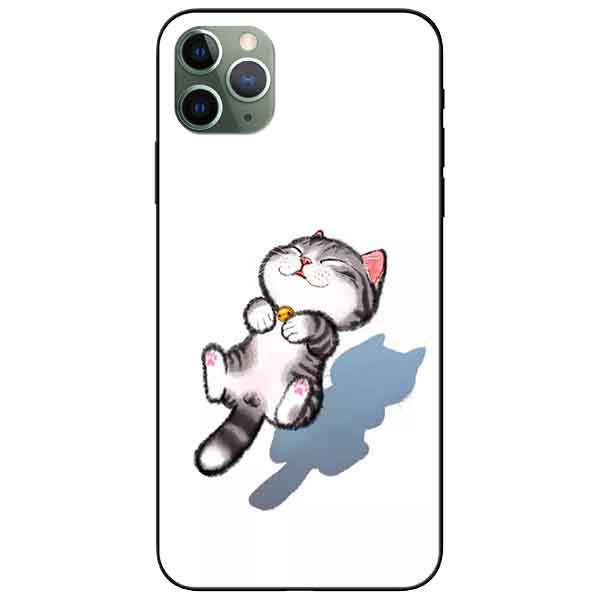 Ốp lưng in cho Iphone 11 Pro Max Mẫu Mèo Sọc