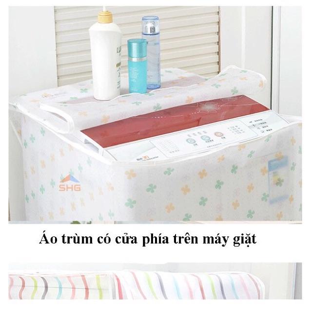 ÁO TRÙM MÁY GIẶT HOA LÁ HOÀNG GIA CAO CẤP, PHÂN LOẠI CỬA TRÊN VÀ CỬA TRƯỚC , KÍCH THƯỚC 56X60X83 CM