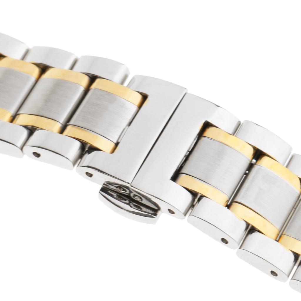 Stainless Steel Solid Links  Strap Butterfly Buckle Belt