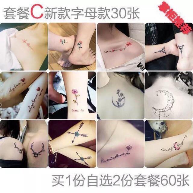 (ĐÃ VỀ HÀNG)60 tấm tatoo xăm dán