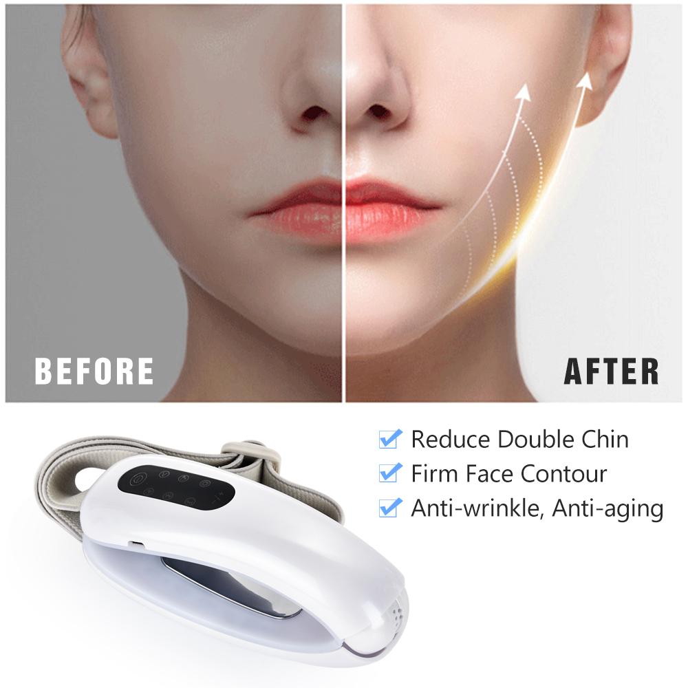 Cằm V-Dòng Lên Nâng Dây Căng Da Mặt Thiết Bị Máy Đỏ Đèn LED Màu Xanh Dương Quang Trị Liệu Mặt Giảm Béo Rung Máy Mát Xa V Chăm Sóc Da Mặt
