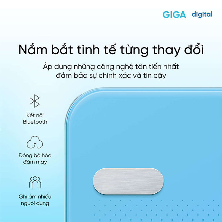 Cân điện tử Xiaomi Yunmai S M1805 Color 2 - Bluetooth - Hàng Chính Hãng