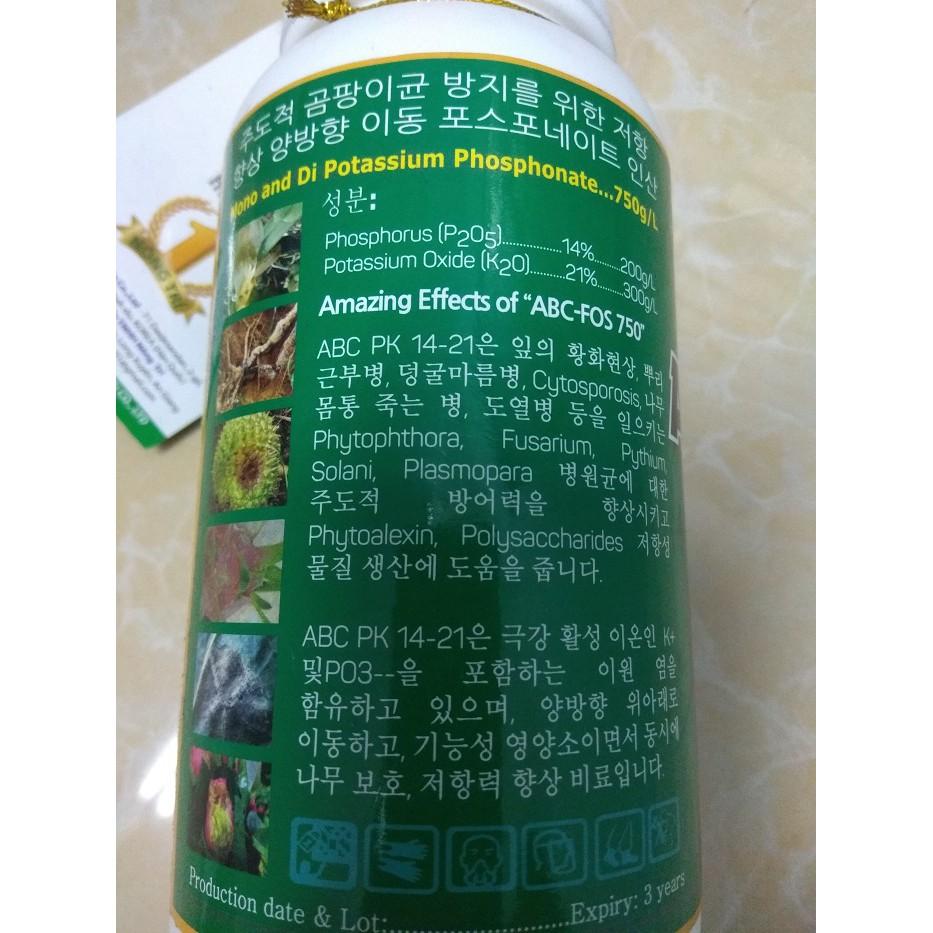 Phân bón ABC FOS - Korea - chai 500 ml