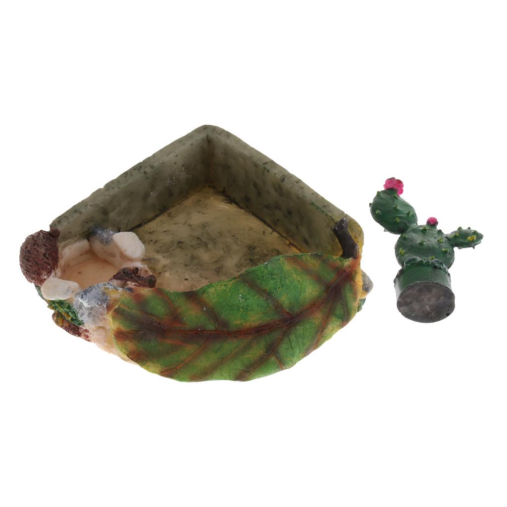 Reptile Food Water Dish Vivarium Decoration