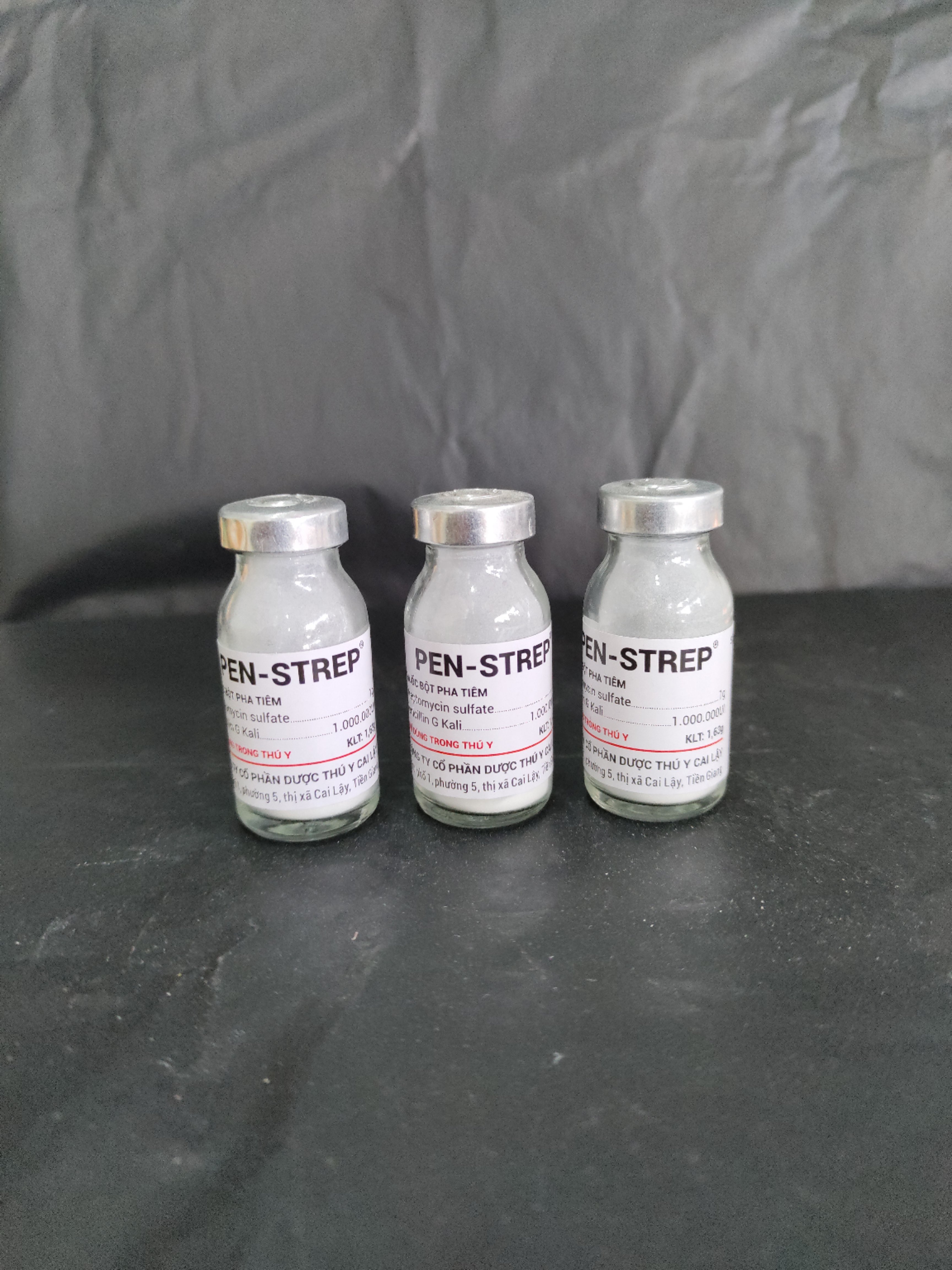 PEN STREP Thuốc bột pha tiêm trị các bệnh tụ huyết trùng tiêu chảy phân trắng viêm ruột viêm phế quản