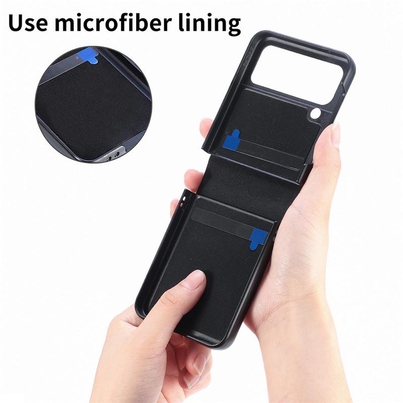 Ốp lưng dành cho Galaxy Z Flip 4 ví giả da thời trang