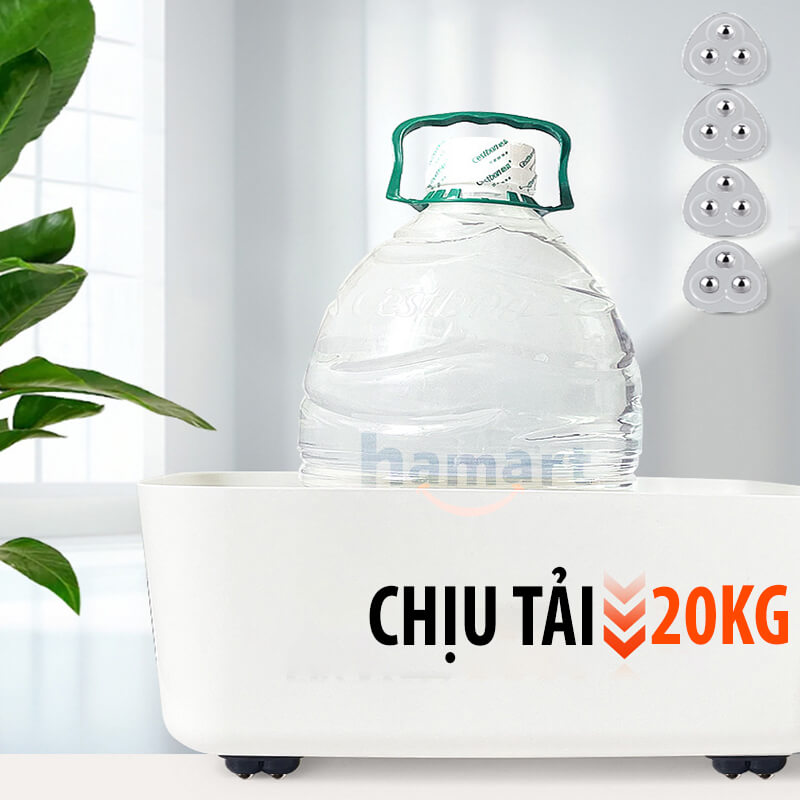 COMBO 4 Bánh Xe Mini Bi Thép Gắn Tủ Kệ Nội Thất Dán Đáy Thùng Rác Hộp Để Đồ Keo Siêu Dính Di Chuyển Đồ Đạc