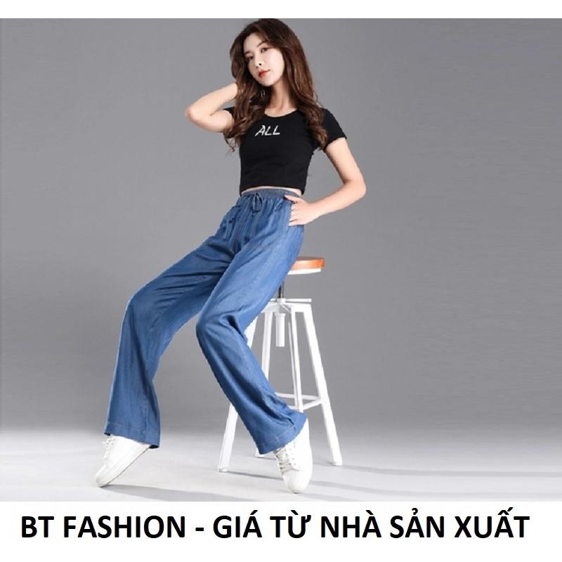 Quần Jean Ống Rộng Lưng Thun Thời Trang Mới BT Fashion (JE01) + Hình Thật