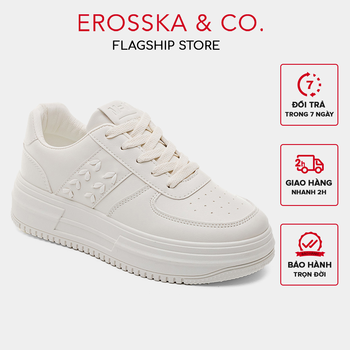 Erosska - Giày sneaker đế độn phong cách basic năng động - GS012