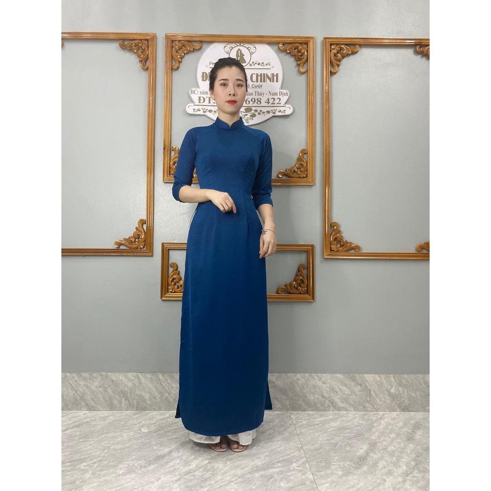 Áo dài tây thi cao cấp_Duy Chinh_ADTT0003_Tông Màu Xanh