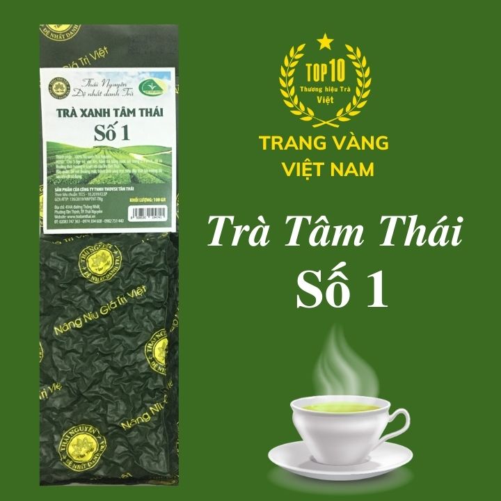 Đặc Sản Thái Nguyên - Trà Nõn Tân Cương Thái Nguyên Gói 100G Trà Xanh Tâm Thái Số 1 Chè Thái Nguyên Đặc Biệt 100G - 100G