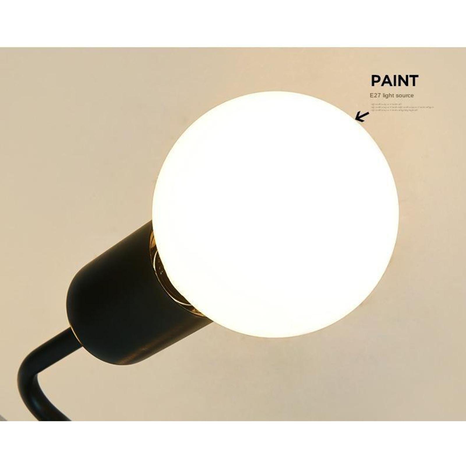 Ceiling Light Retro Wrought Iron Large Black Chandelier Ceiling Lamp 4-Head